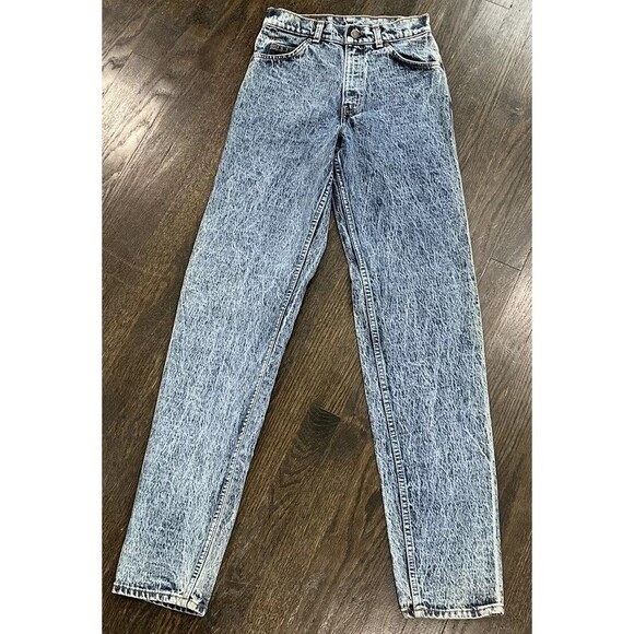 Vintage 28x34 Levis 515 Silver Medal Jeans Acid Denim Made In USA Tag 26x34 - Picture 1 of 12